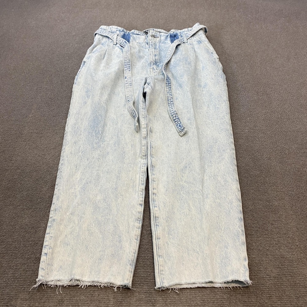 Abercrombie & Fitch Mom Jeans Womens 10 Short‎ Light Wash Paperbag High Rise